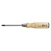 Screwdriver with wooden handle,